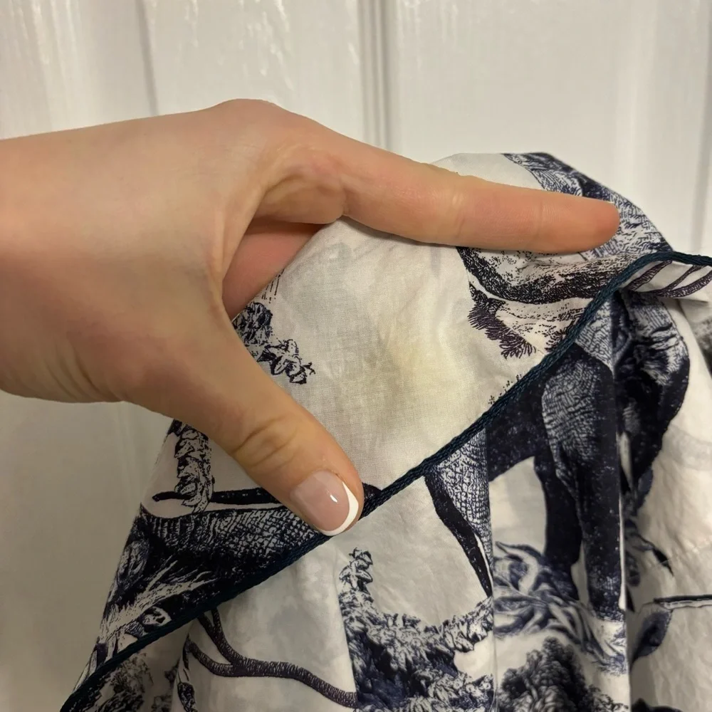 The Cat’s Pajamas Safari Toile Luxe Pima Shawl Robe - Picture 8 of 9